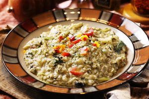 Risotto Spinach Pepper Wallpaper