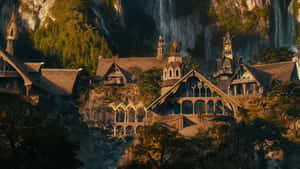 Rivendell Waterfall Background Wallpaper