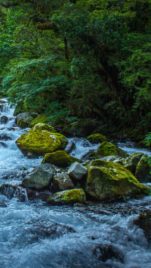 River Fast Current Nature Photography Wallpaper