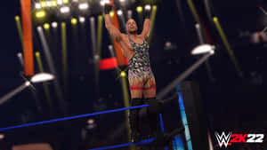 Rob Van Dam Performing High-flying Move In Wwe 2k22 Wallpaper