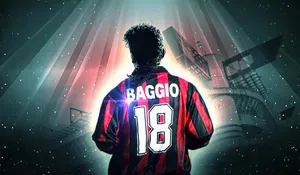 Roberto Baggio A C Milan Jersey Number18 Wallpaper