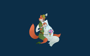 Robin Hood And Marian Cartoon Wallpaper