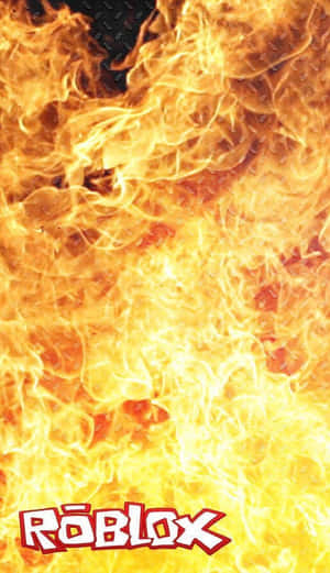 Roblox Intense Fire Background Iphone Wallpaper