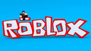 Roblox Logo With Character Wallpaper