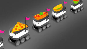 Robot Food Delivery Wallpaper