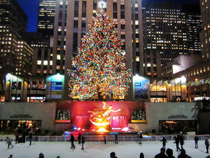 Rockefeller Center Winter Skating Wallpaper