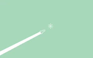 Rocket And Sun Minimalist Aesthetic Laptop Wallpaper