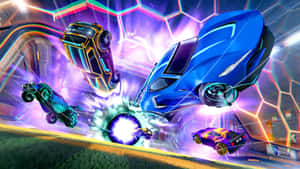 Rocket League Clashing Cars Art Wallpaper