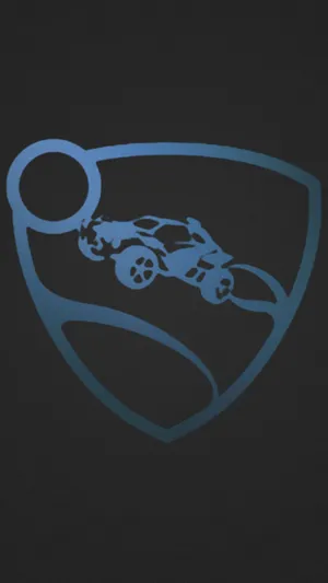 Rocket League Phone Badge Black And Blue Wallpaper