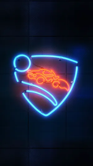 Rocket League Phone Neon Aesthetic Sign Wallpaper