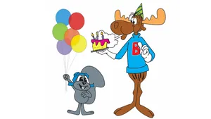 Rocky And Bullwinkle Cartoon Figure Wallpaper