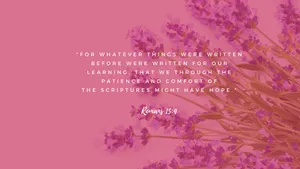 Romans 15:4 Bible Verse Laptop Wallpaper