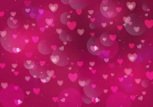 Romantic Pink Hearts Background Wallpaper