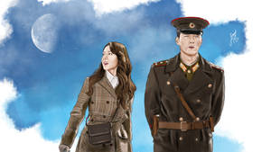 Romantic Still Of Captain Lee And Se-ri From Crash Landing On You Wallpaper