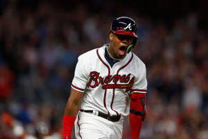 Ronald Acuna Jr Screaming Face Wallpaper