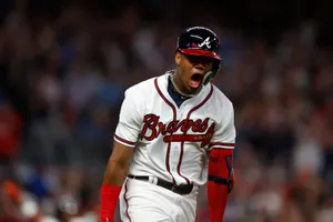 Ronald Acuna Jr Screaming Face Wallpaper