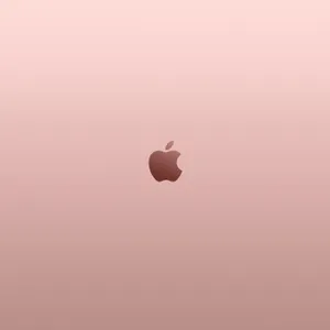 Rose Gold Aesthetic Apple Logo Wallpaper