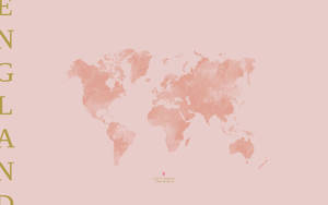 Rose Gold Aesthetic Map Wallpaper