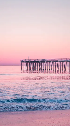 Rose Gold Aesthetic Pier Wallpaper