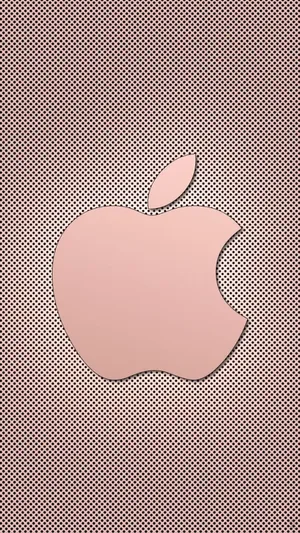 Rose Gold Apple Metal With Small Holes Wallpaper