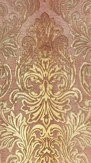 Rose Gold Damask Golden Theme Wallpaper