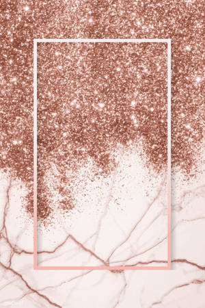 Rose Gold Glitter Frame Wallpaper