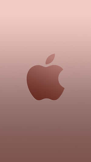 Rose Gold Iphone 5 Big Apple Logo Wallpaper