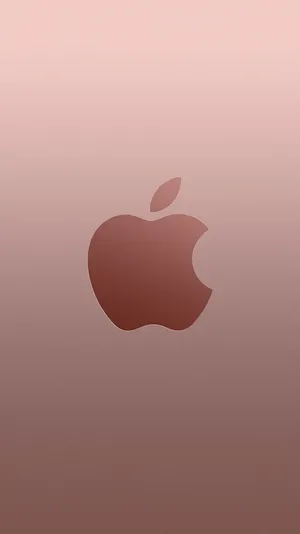 Rose Gold Iphone 5 Big Apple Logo Wallpaper