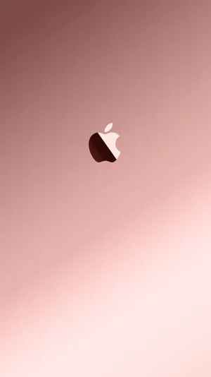 Rose Gold Iphone 5 Logo Gradient Wallpaper