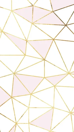 Rose Gold Marble Geometric Pattern Wallpaper
