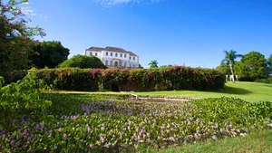 Rose Hall Great House Grass Surroundings Wallpaper