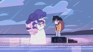 Rose Quartz And Greg Steven Universe Ipad Wallpaper