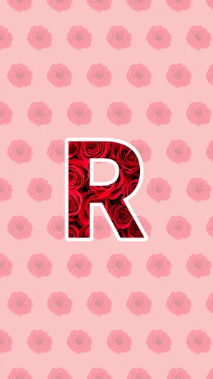 Rosette R Alphabet Wallpaper