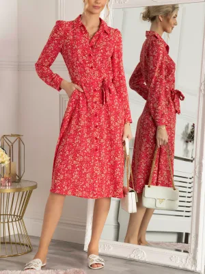 Rouje Red Dress Mirror Wallpaper