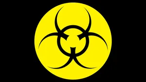 Round Toxic Biohazard Symbol Wallpaper