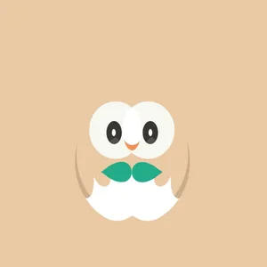Rowlet Brown Background Wallpaper
