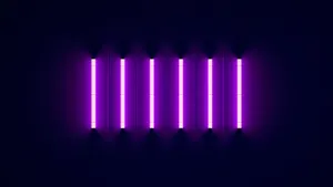 Rows Of Lights Aesthetic Purple Neon Computer Wallpaper