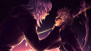 Roxas In His Signature Black And Yellow Outfit From Kingdom Hearts Wallpaper