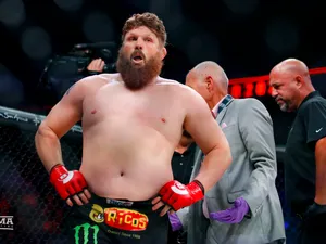 Roy Nelson During Bellator Fight Wallpaper
