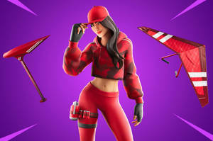 Ruby Fortnite Purple Background Wallpaper