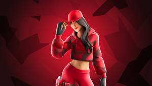 Ruby Fortnite Skin Red Illustration Wallpaper