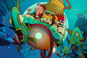 Rugrats Riding Machine Wallpaper