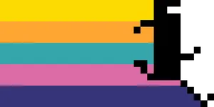 Runner 8bit Character Wallpaper