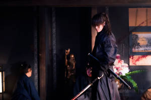 Rurouni Kenshin In Black Kimono Wallpaper