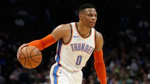 Russell Westbrook Thunder Jersey Wallpaper