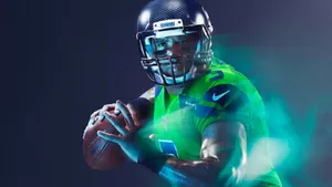 Russell Wilson Neon Lights Wallpaper