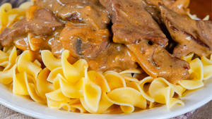 Russian Cuisine Beef Stroganoff Wallpaper