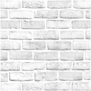 Rustic White Brick Wall Wallpaper