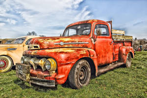 Rusty Red Old Ford Truck Wallpaper