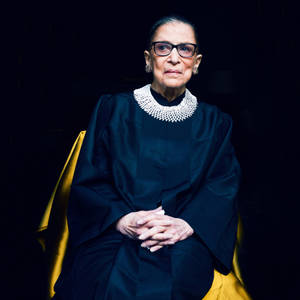Ruth Bader Ginsburg Monochromatic Black Gown Wallpaper